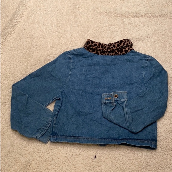 Girl’s blue denim crop jacket size L - Picture 4 of 4